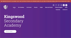 Desktop Screenshot of kingswoodsecondaryacademy.org